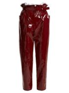 Isa Arfen Paperbag-waist Straight-leg Cropped Trousers