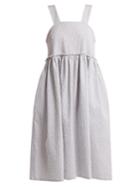 Shrimps Lucia Strappy Seersuker Cotton-blend Dress