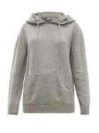 Matchesfashion.com Prada - Logo Embroidered Cashmere Hooded Sweater - Womens - Grey
