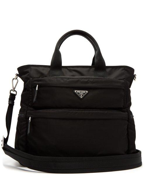 Matchesfashion.com Prada - Double Pocket Nylon Tote - Mens - Black