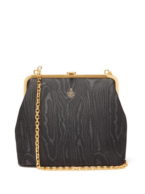 Matchesfashion.com Mark Cross - Susanna Moire Clutch Bag - Womens - Black