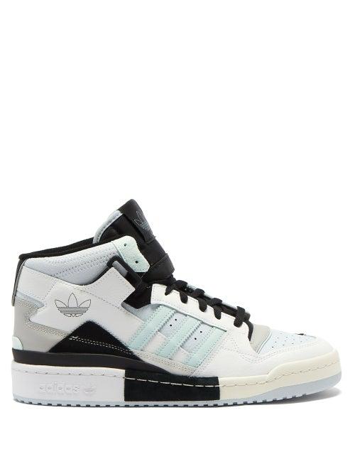 Adidas - Forum Exhibit High-top Leather Trainers - Mens - Black Multi