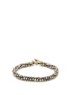 Matchesfashion.com M Cohen - Jacks Beaded Sterling Silver & Gold Bracelet - Mens - Silver Multi