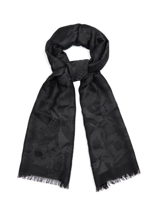 Alexander Mcqueen Skull Camouflage-jacquard Scarf