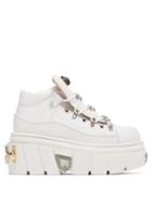 Matchesfashion.com Gucci - Koire Oversized Leather Flatform Trainers - Womens - White