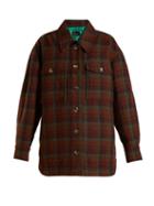 Matchesfashion.com Isabel Marant - Harvey Oversized Checked Wool Jacket - Womens - Brown Multi