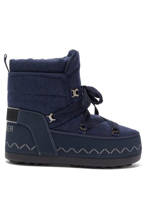 Matchesfashion.com Bogner - Trois Valles Felt Snow Boots - Womens - Navy