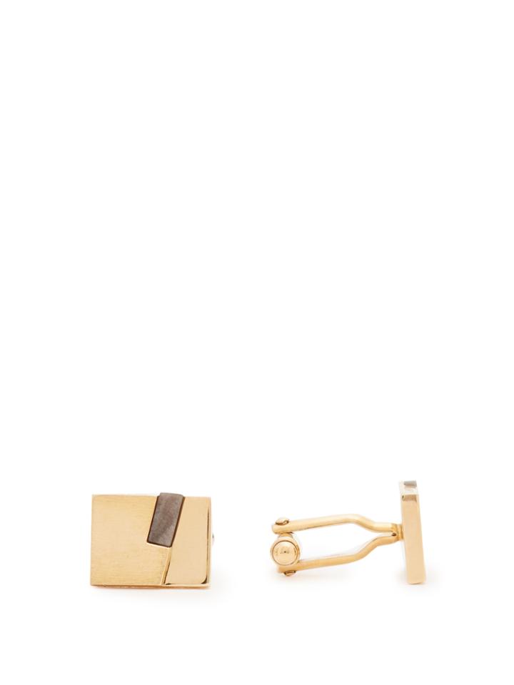 Lanvin Rose-gold Rectangular Cufflinks