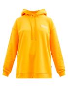 Ganni - Software Cotton-blend Hooded Sweatshirt - Womens - Orange