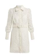 Matchesfashion.com Zimmermann - Heathers Belted Broderie Anglaise Mini Dress - Womens - Ivory
