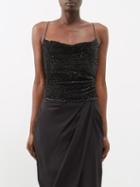Gauge81 - Lilburn Sequinned Crepe Top - Womens - Black