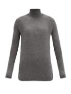 Matchesfashion.com Johnston's Of Elgin - River Cashmere-blend Roll-neck Sweater - Womens - Dark Grey