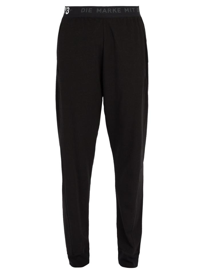 Y-3 Logo-print Cotton-blend Long John Trousers