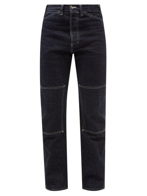 L.e.j - Knee-patch Selvedge Straight-leg Jeans - Mens - Indigo