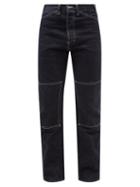 L.e.j - Knee-patch Selvedge Straight-leg Jeans - Mens - Indigo