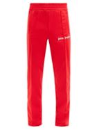 Matchesfashion.com Palm Angels - Logo-print Jersey Track Pants - Mens - Red