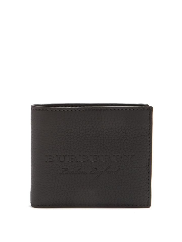 Burberry Embossed-leather Bi-fold Wallet