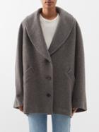 Raey - Shawl-collar Wool-blend Short Coat - Womens - Charcoal