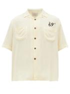 Matchesfashion.com Holiday Boileau - Camp-collar Embroidered Poplin Shirt - Mens - Yellow