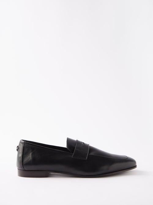 Bougeotte - Flneur Shearling-lined Leather Loafers - Mens - Black