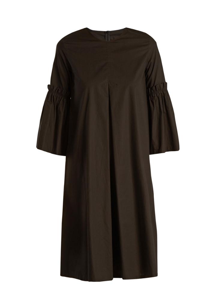Mm6 By Maison Margiela Flared-sleeve Cotton-poplin Dress
