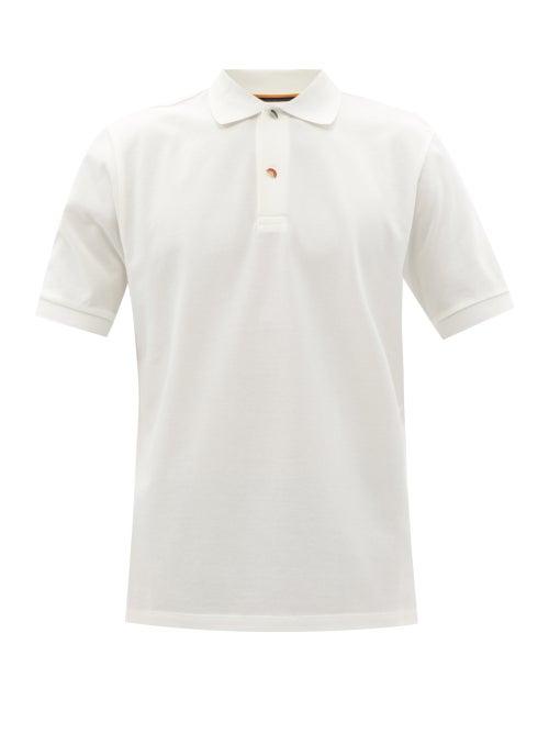 Paul Smith - Rainbow-button Cotton-jersey Polo Shirt - Mens - White