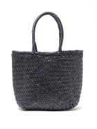 Matchesfashion.com Dragon Diffusion - Grace Small Woven Leather Basket Bag - Womens - Navy