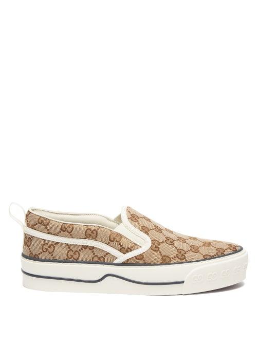 Gucci - Tennis 1977 Gg-jacquard Slip-on Trainers - Womens - Multi