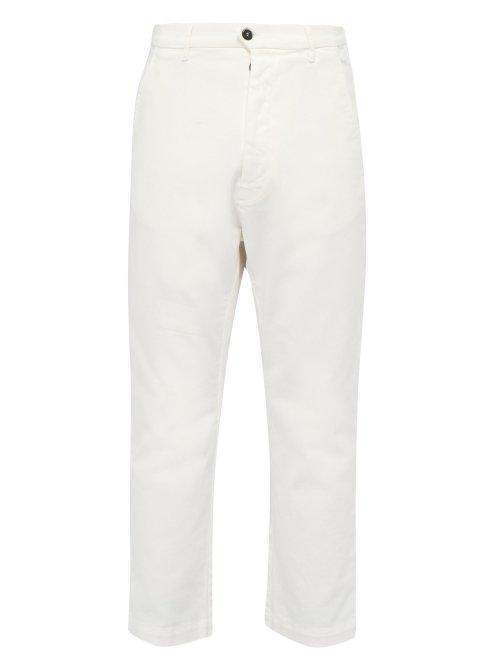 Matchesfashion.com Barena Venezia - Tapered Leg Cotton Blend Twill Trousers - Mens - White