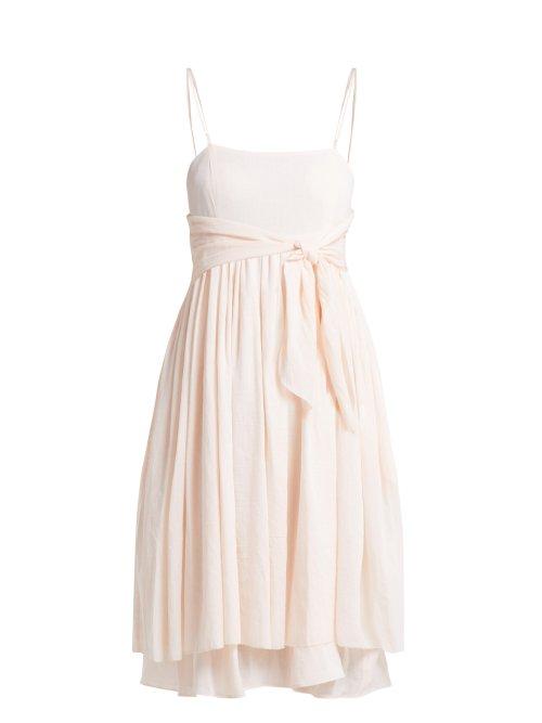 Matchesfashion.com Loup Charmant - Lily Layered Cotton Dress - Womens - Light Pink
