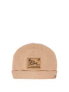 Matchesfashion.com Raf Simons - Heroes Embroidered Wool Blend Beanie Hat - Womens - Camel