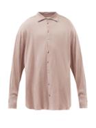 Ludovic De Saint Sernin - Crinkled Cotton Shirt - Mens - Pink