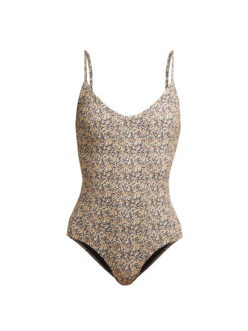 Matchesfashion.com Matteau - The Scoop Swimsuit - Womens - Yellow Multi