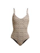 Matchesfashion.com Matteau - The Scoop Swimsuit - Womens - Yellow Multi
