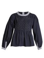 Bliss And Mischief Patchwork-print Cotton-poplin Blouse