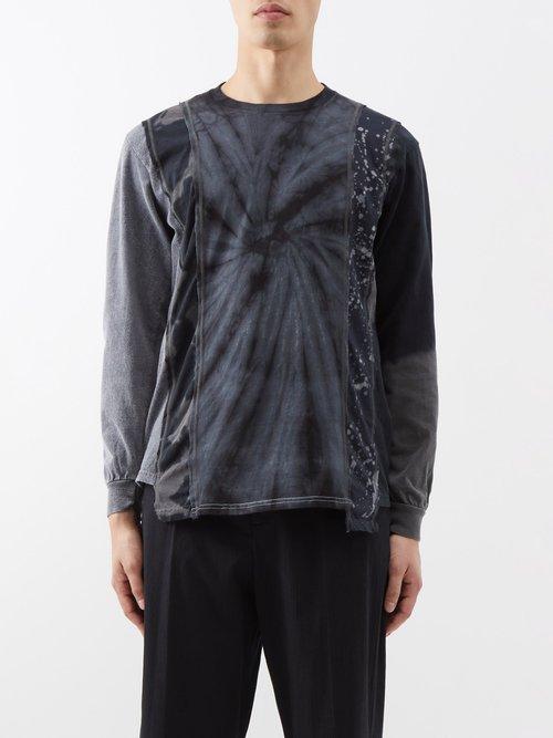 Needles - Patchwork Tie-dye Jersey Long-sleeved T-shirt - Mens - Multi