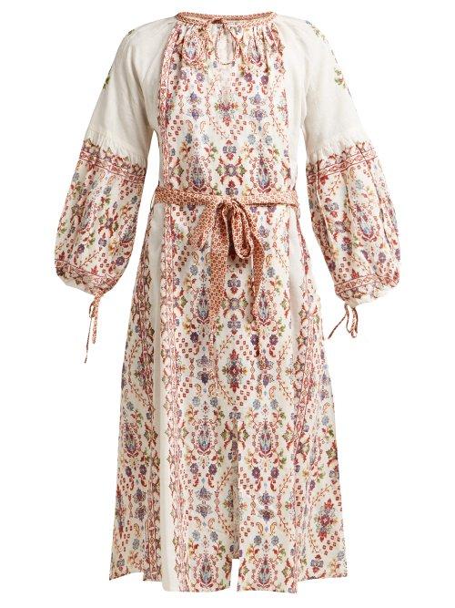 Matchesfashion.com D'ascoli - Anatolia Cotton Midi Dress - Womens - Red White