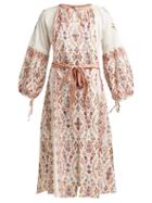 Matchesfashion.com D'ascoli - Anatolia Cotton Midi Dress - Womens - Red White