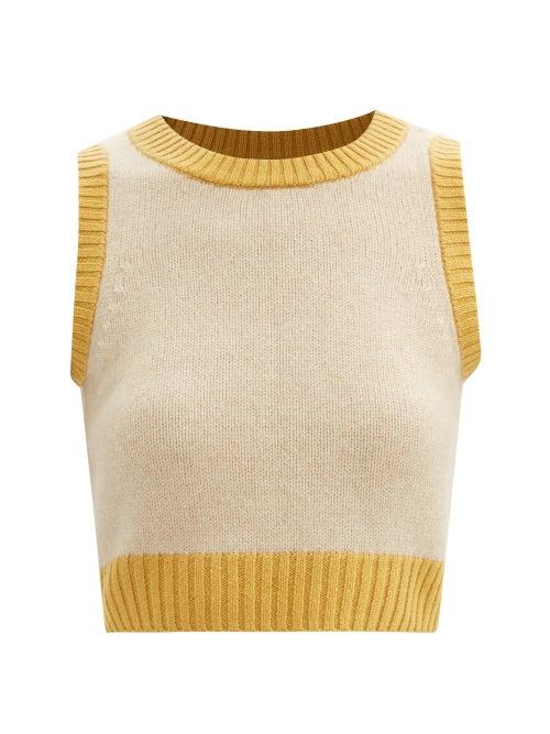 Racil - New York Cashmere Cropped Top - Womens - Beige Multi