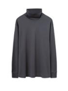 Lemaire - High-neck Jersey Sweatshirt - Mens - Dark Grey