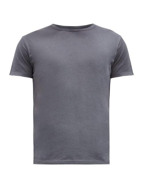 Matchesfashion.com Officine Gnrale - Crew-neck Cotton-jersey T-shirt - Mens - Grey