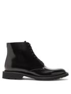 Matchesfashion.com Saint Laurent - Cesna Lace-up Patent-leather Boots - Mens - Black