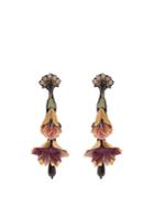 Etro Crystal-embellished Silk Flower Drop Earrings