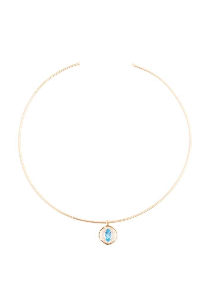 Susan Foster Diamond, Topaz & Yellow-gold Choker