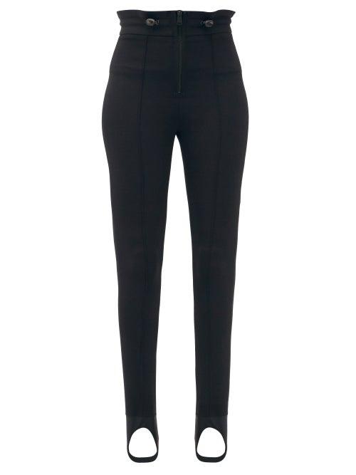 Matchesfashion.com Fendi - High-rise Soft-shell Skinny-leg Ski Trousers - Womens - Black