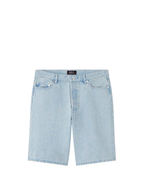 Matchesfashion.com A.p.c. - Teddy Denim Shorts - Mens - Light Blue