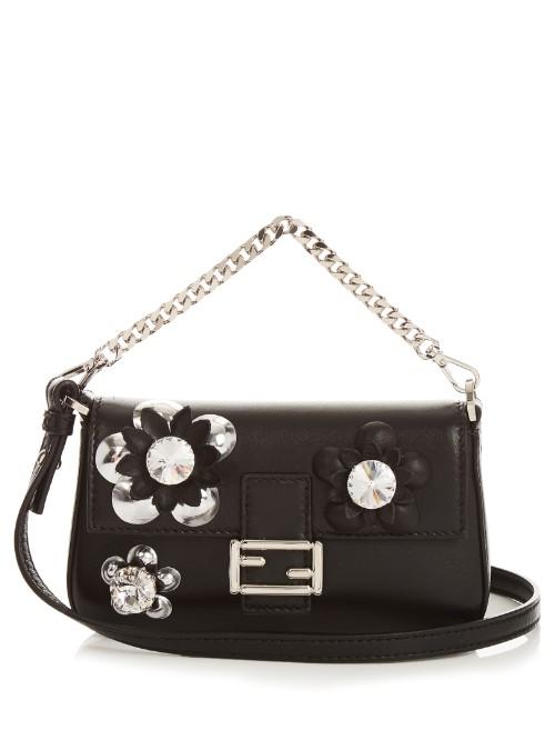 Fendi Micro Baguette Leather Cross-body Bag