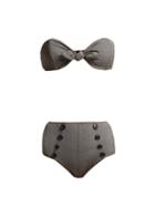 Matchesfashion.com Lisa Marie Fernandez - Poppy Strapless Bandeau Bikini - Womens - Black