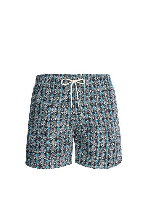 Matchesfashion.com Le Sirenuse, Positano - Plait Print Swim Short - Mens - Black Multi
