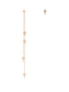 Diane Kordas Shield Chain Diamond And Rose-gold Earrings